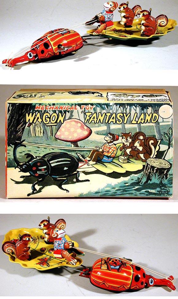 c.1960 TPS, Mechanical Toy Wagon Fantasy Land in Original Box